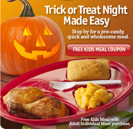 Boston Market Free Kids meal with adult meal purchase 2014