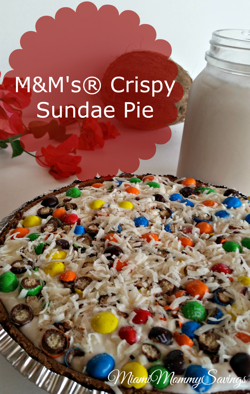 M&M's®-Crispy-Sundae-Pie-Recipe-Miami-Mommy-Savings