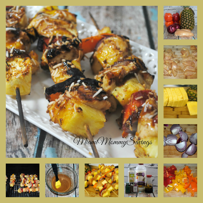 Pina Colada Chicken Kabobs Recipe for more easy & delicious recipes visit MiamiMommySavings.com