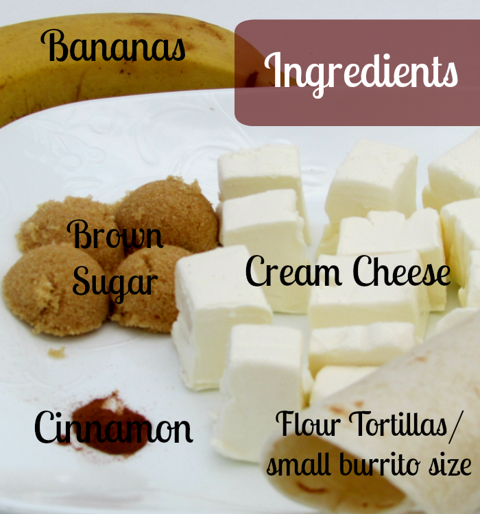 Banana and Cream Cheese Breakfast Burrito Recipe, more at MiamiMommySavings.com