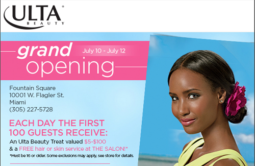 Ulta Beauty Miami Opening Invite