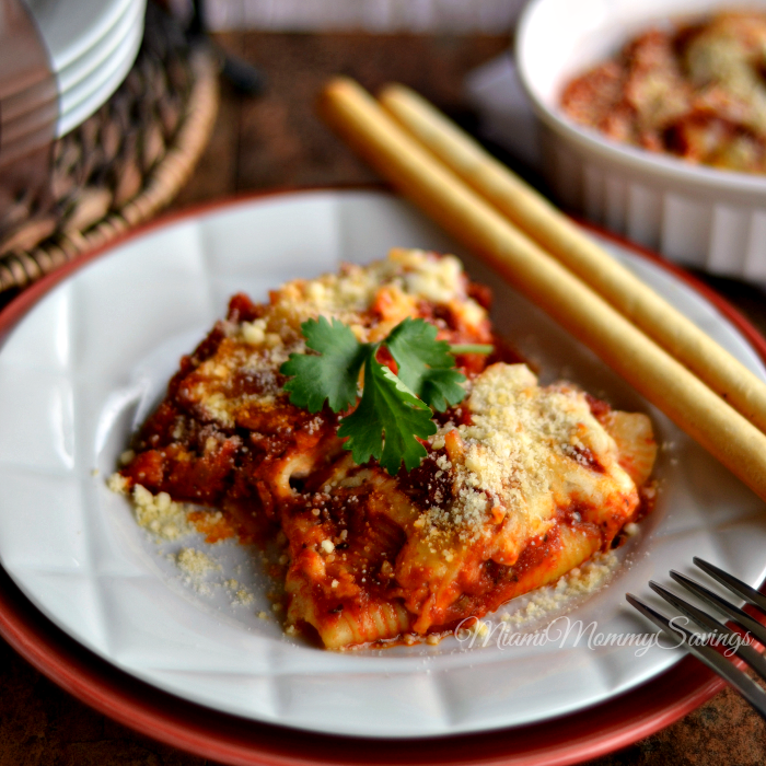 Cheese-Stuffed Shells in Tomato & Sweet Basil Sauce, more at MiamiMommySavings.com