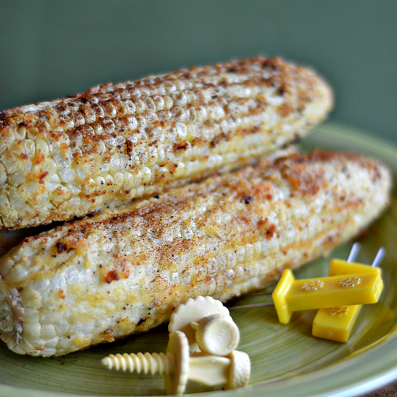 Grilled Corn on the Cob with Mayonnaise and Parmesan Cheese, more at MiamiMommySavings.com